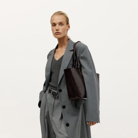 Mr Bandit Tote - Espresso Croc