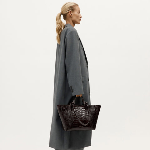 Mr Bandit Tote - Espresso Croc