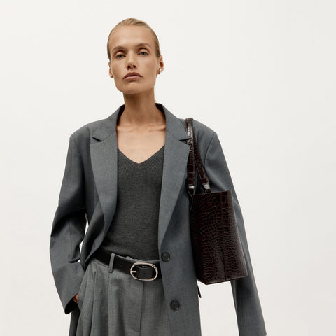 Mr Bandit Tote - Espresso Croc