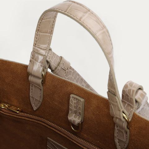 Mr Bandit Tote - Oat Croc