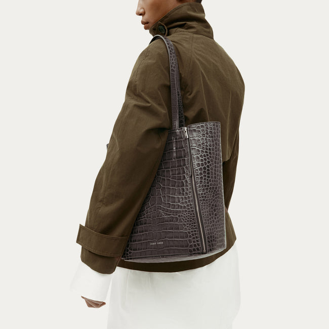 Mr Scurry Tote Midi - Flint Croc
