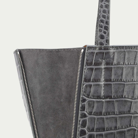 Mr Scurry Tote Midi - Flint Croc