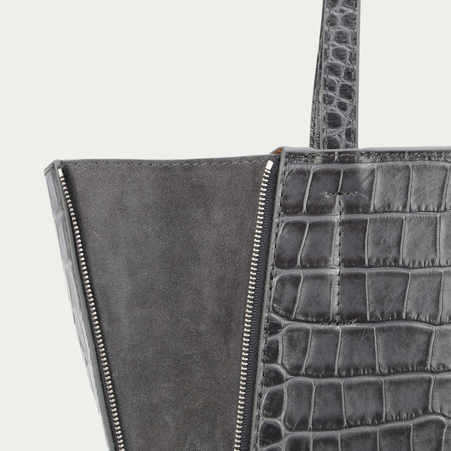 Mr Scurry Tote Midi - Flint Croc