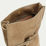 Penny Phone Pouch - Oat Suede
