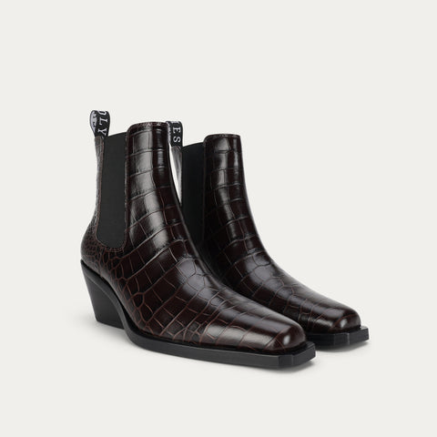 Rider Boot - Espresso Croc