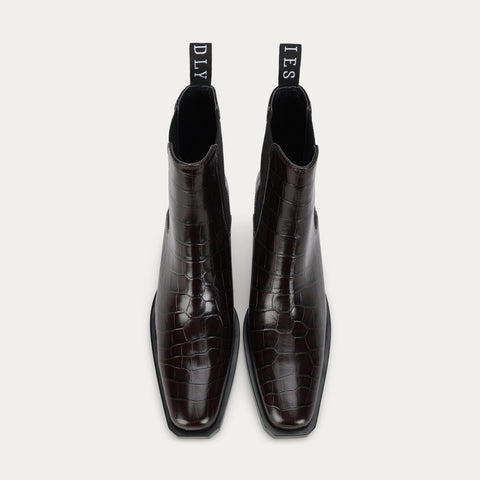 Rider Boot - Espresso Croc