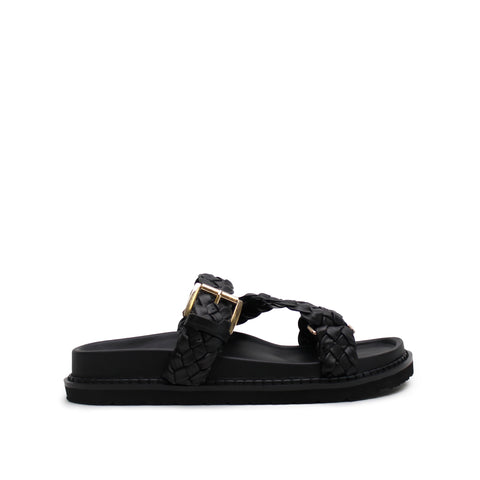 Aki Braided Slide - Black