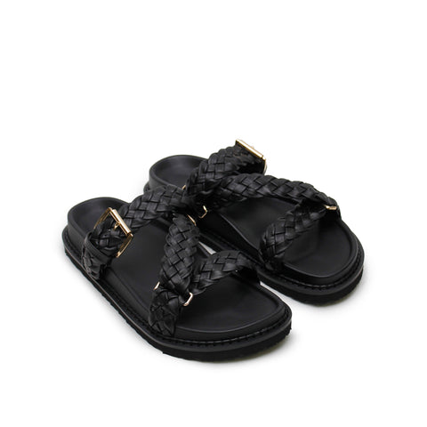 Aki Braided Slide - Black