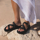 Aki Braided Slide - Black