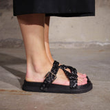 Aki Braided Slide - Black