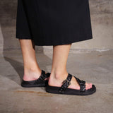 Aki Braided Slide - Black