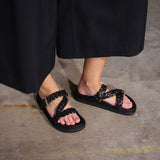 Aki Braided Slide - Black