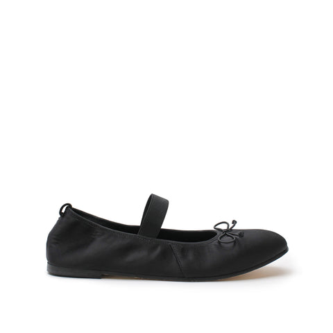 Ballet Flat - Black Satin