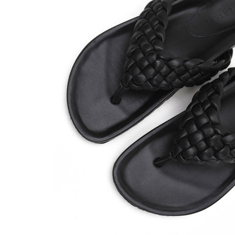 Braided Thong - Black