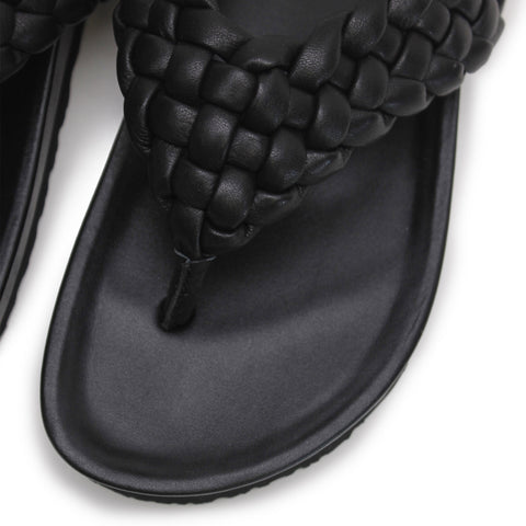 Braided Thong - Black