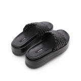 Knotted Platform Slide - Black