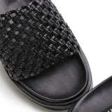 Knotted Platform Slide - Black