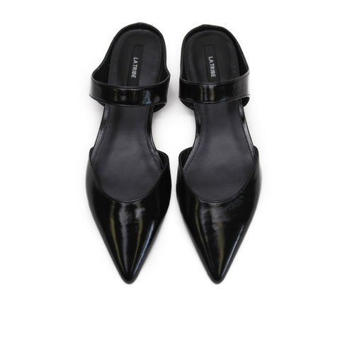 Pointed Mule - Shiny Black