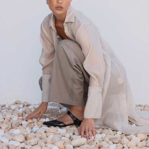 Pointed Mule - Shiny Black