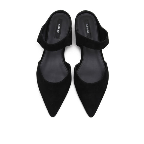 Pointed Mule - Black Suede