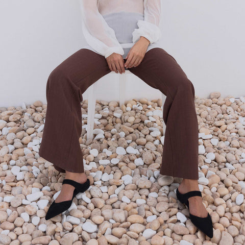 Pointed Mule - Black Suede