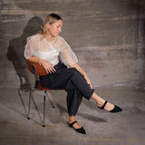 Pointed Mule - Black Suede