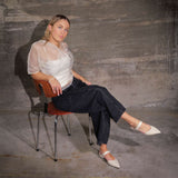 Pointed Mule - Eggshell