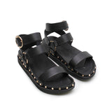 Studded Sandal - Black/Gold