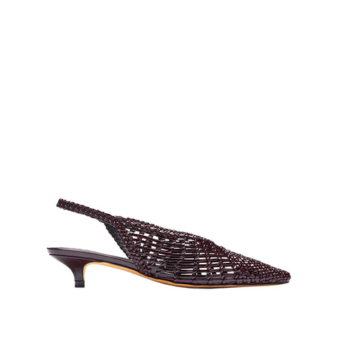 Cali Woven Mule - Bordeaux Crinkle