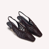Cali Woven Mule - Bordeaux Crinkle
