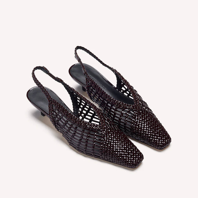 Cali Woven Mule - Bordeaux Crinkle