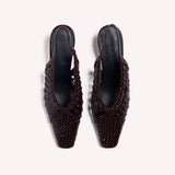 Cali Woven Mule - Bordeaux Crinkle