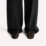 Jade Flat - Black Suede