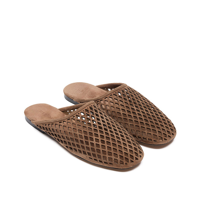 Jade Flat - Oliv Suede