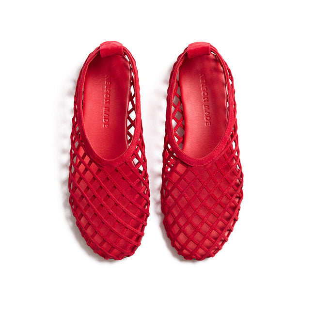 Jude Flat - Red Suede