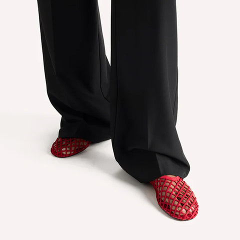 Jude Flat - Red Suede