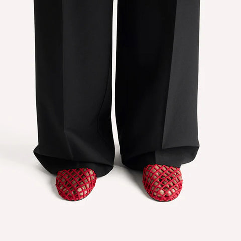 Jude Flat - Red Suede