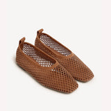 RESTOCK COMING SOON Lou Perforated Flat - Toffee Suede
