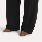 RESTOCK COMING SOON Lou Perforated Flat - Toffee Suede