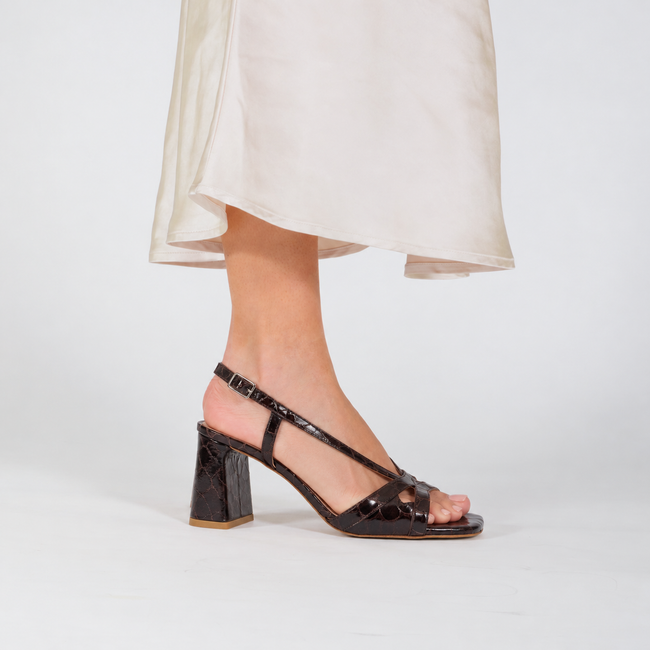 Remi Heel - Chocolate Croc