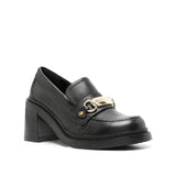 Mid Heel Loafer - Black