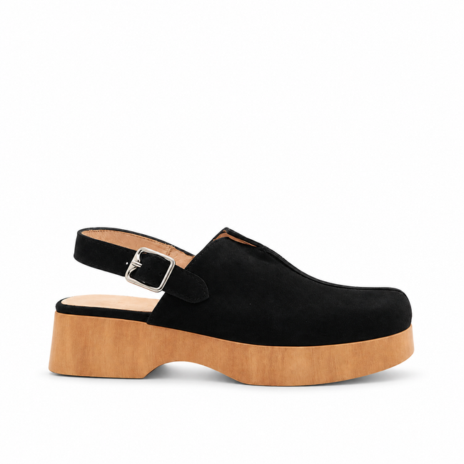 Deidre - Black Suede / Natural Sole