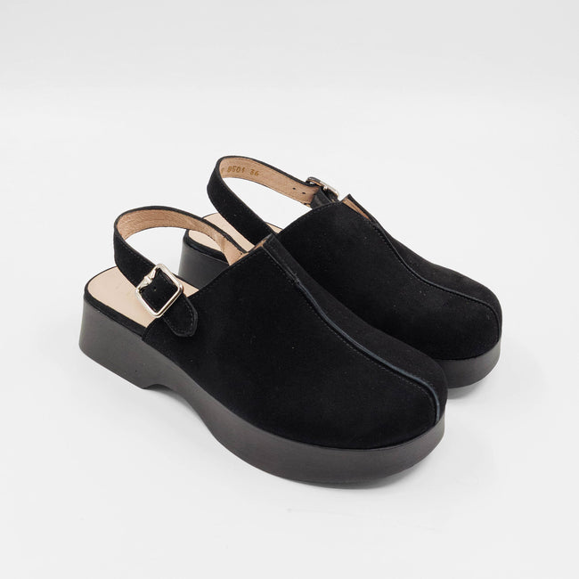 Deidre - Black Suede / Black Sole