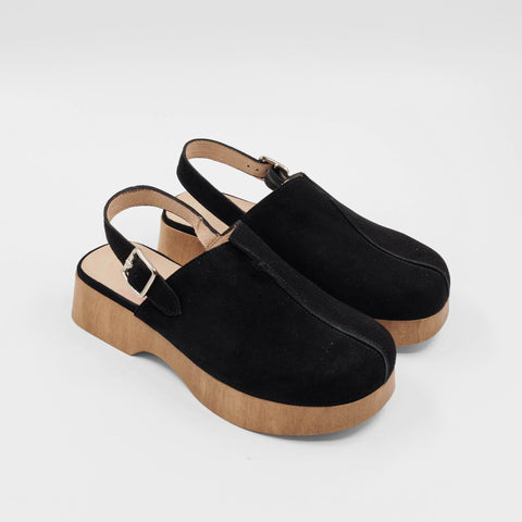 Deidre - Black Suede / Natural Sole