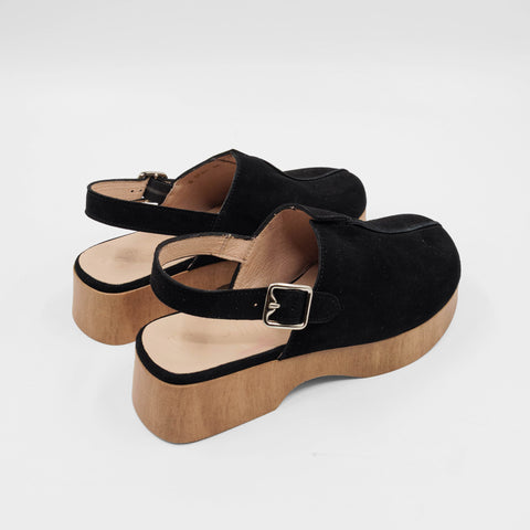 Deidre - Black Suede / Natural Sole