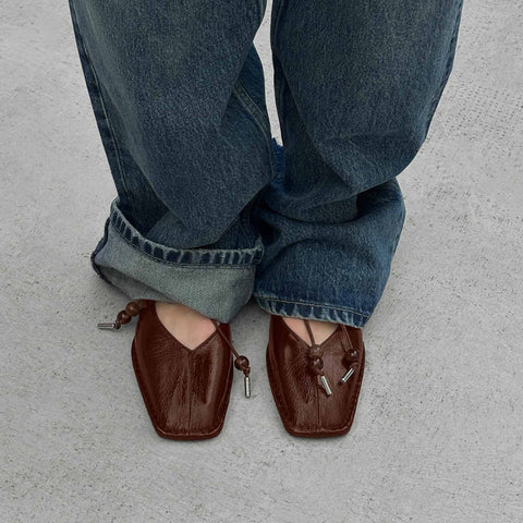 Sway Beads Rift Ballet Flats - Brown