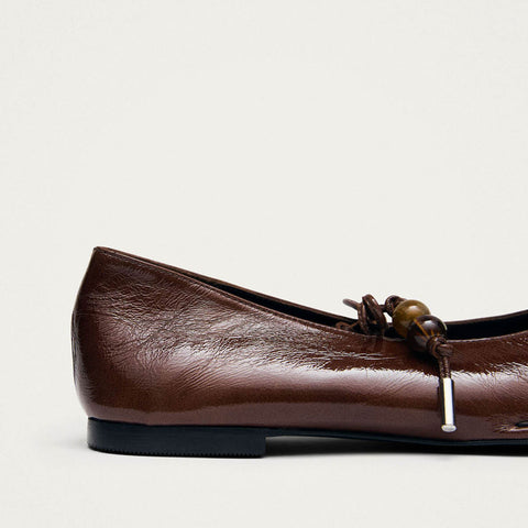 Sway Beads Rift Ballet Flats - Brown